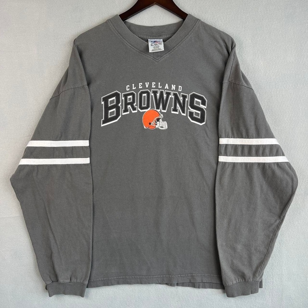 Vintage Cleveland Browns Logo Athletic Long Sleeve Tee Shirt XL